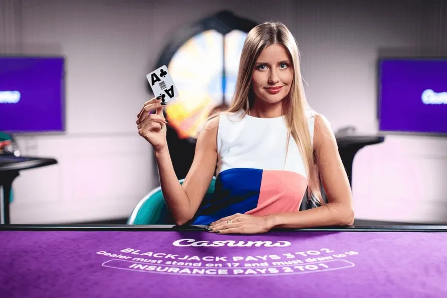 skjermbilde av live-delen hos Casumo casino hentet fra nettstedet i 2020