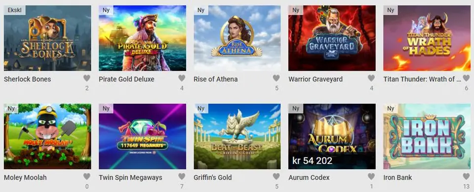 skjermbilde av spillsidene hos Unibet casino fra 2020