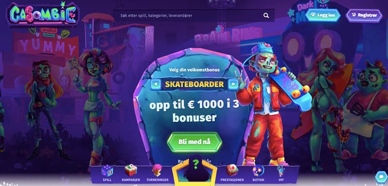 casombie casino interface