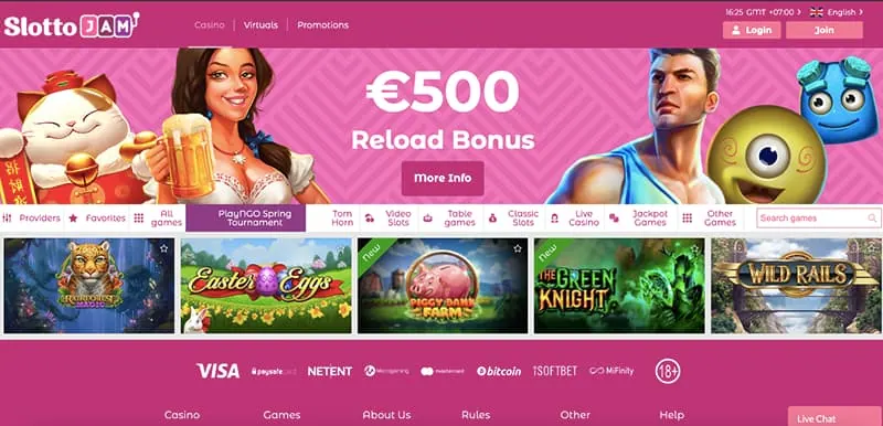 slottojam casino interface