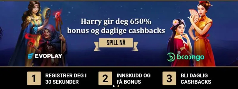 screenshot harry's casino bonus
