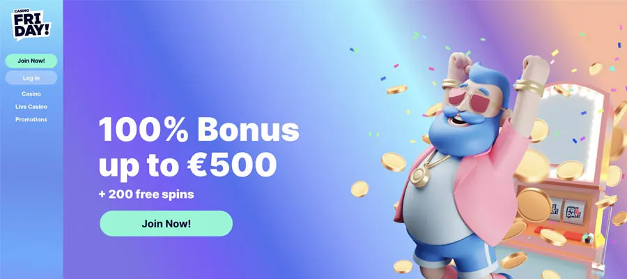 screenshot casinofriday interface