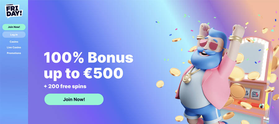 screenshot casinofriday interface