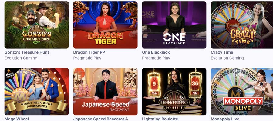 screenshot casinofriday live games