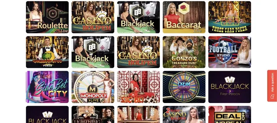 screenshot cat casino live games