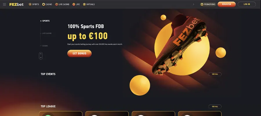 screenshot fezbet interface