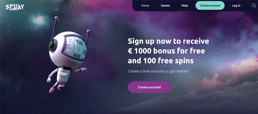 screenshot spin away casino interface