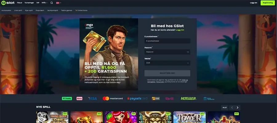 screenshot gslot interface
